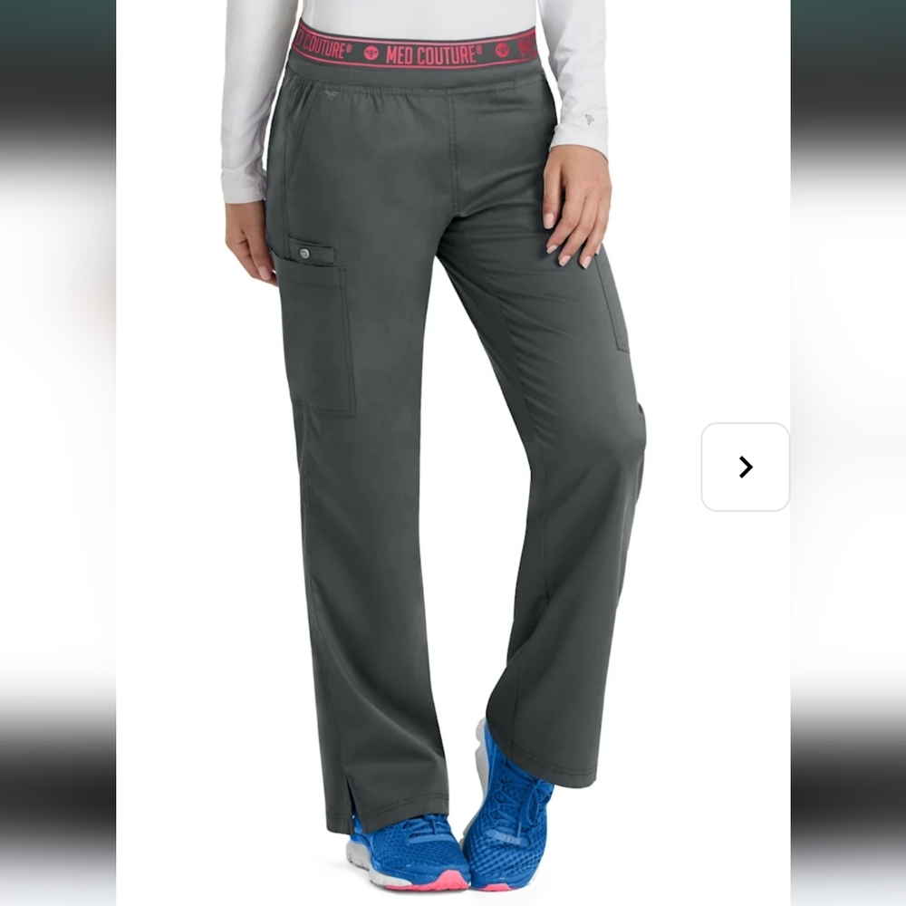 Med Couture "Ally" Yoga Waist Cargo Scrub Pant, Size MP